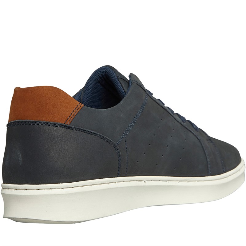 Buy Hush Puppies Mens Mason Cupsole Trainers Navy/Tan Nubuck