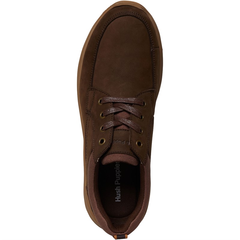 Hush Puppies Mens Adam Casual Shoes Brown Nubuck