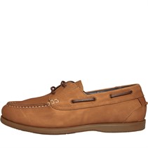 Hush Puppies Mens Solent Deck Shoes Tan Cow Nubuck