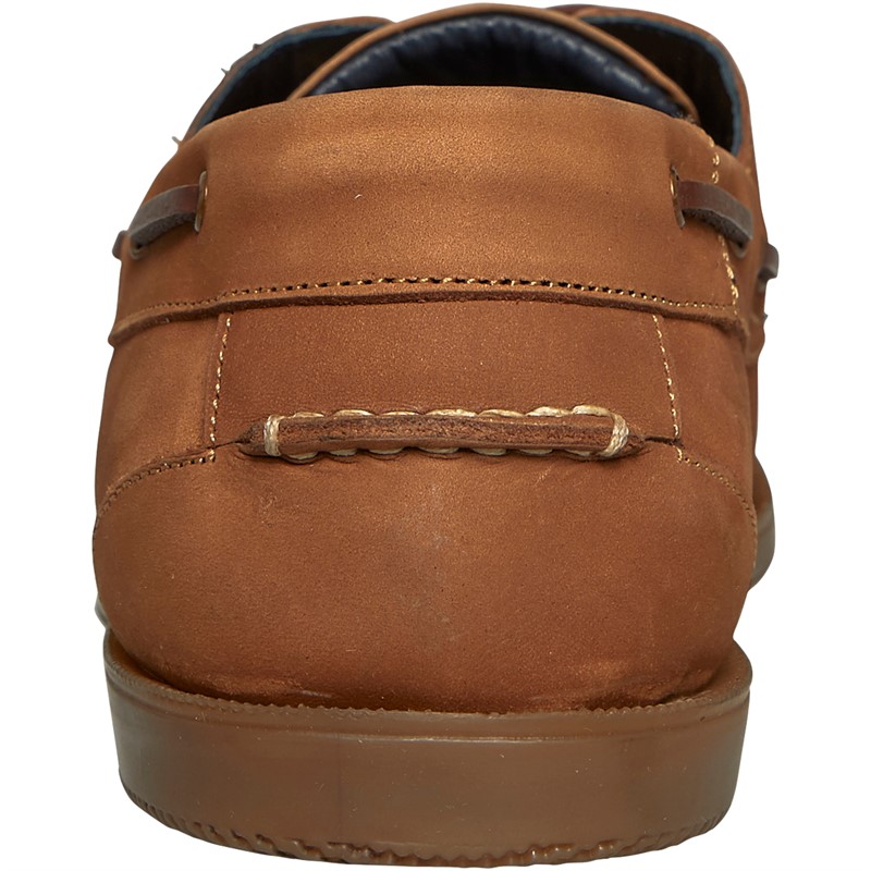 Hush Puppies Mens Solent Deck Shoes Tan Cow Nubuck