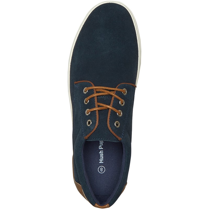 Hush Puppies Mens Joey Casual Shoes Navy Suede