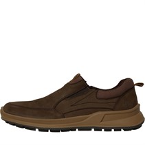 Hush Puppies Mens Arthur Slip On Shoes Brown Nubuck