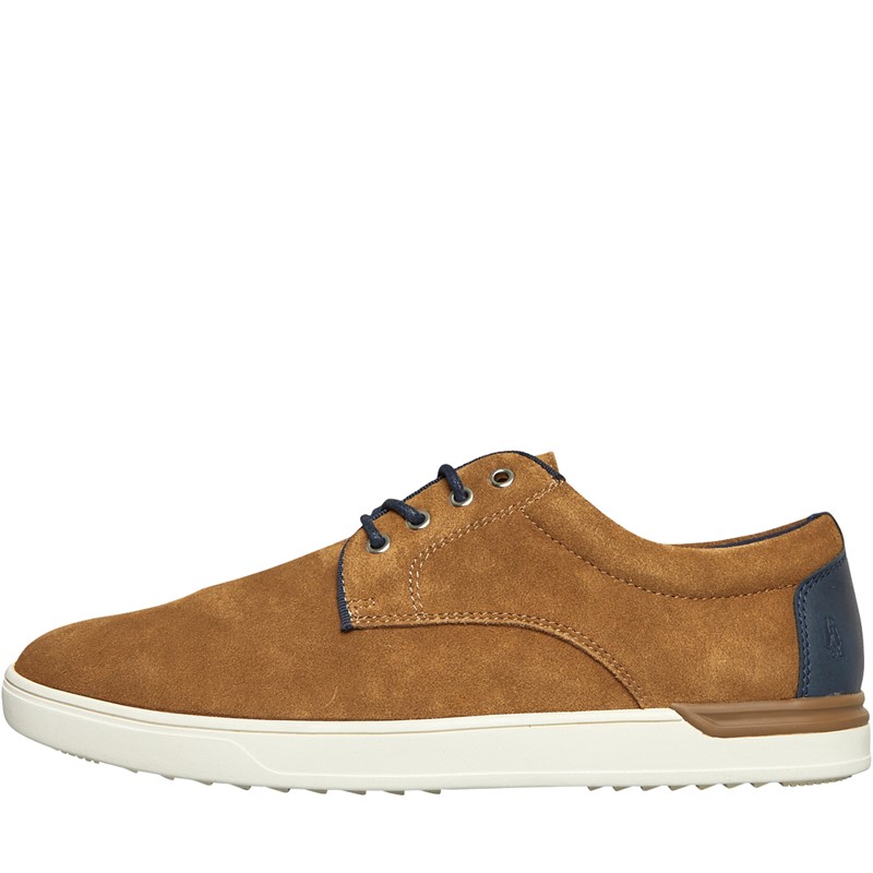 Hush Puppies Mens Joey Casual Shoes Tan Suede