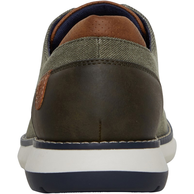 Hush Puppies Mens Bruce Casual Shoes Khaki Canvas