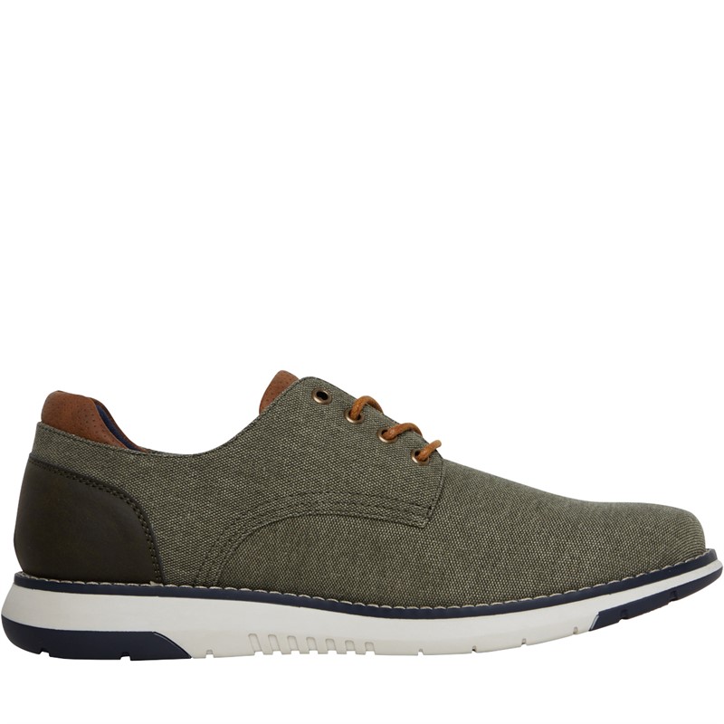 Hush Puppies Mens Bruce Casual Shoes Khaki Canvas