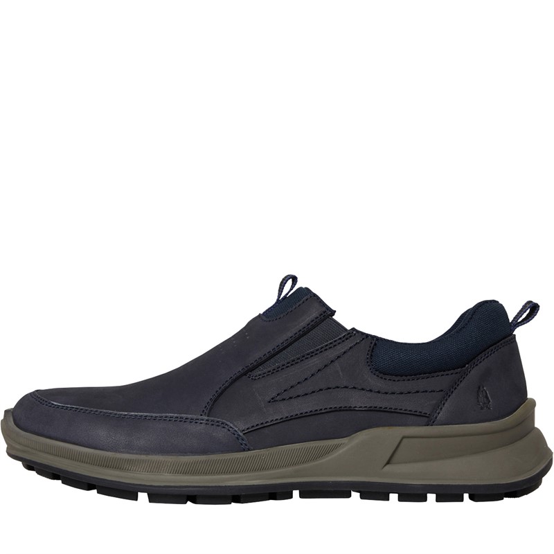 Hush Puppies Mens Arthur Slip On Shoes Navy Nubuck