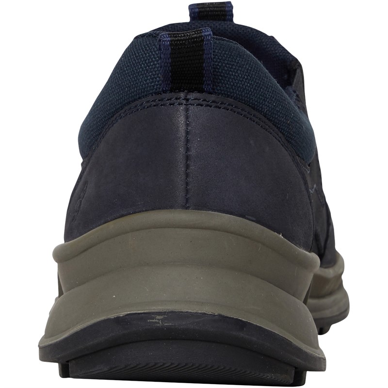 Hush Puppies Mens Arthur Slip On Shoes Navy Nubuck