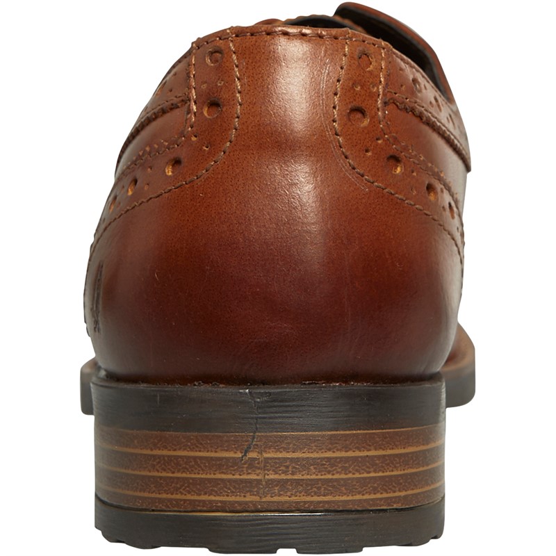 Hush Puppies Mens Carnaby Brogue Shoes Tan Crunch Leather