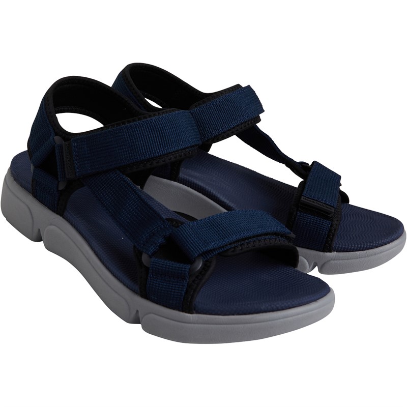 Buy Hush Puppies Mens Cuba Sandals Navy Canvas Black Neoprene