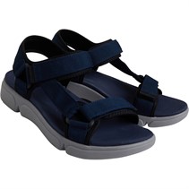 Hush Puppies Mens Cuba Sandals Navy Canvas/Black Neoprene