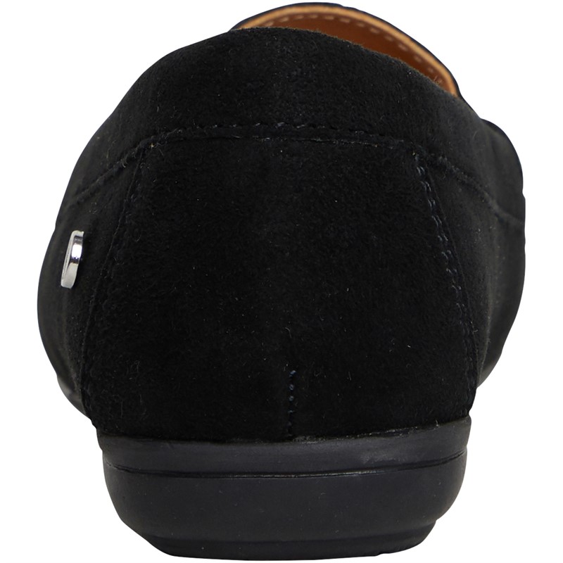 Hush Puppies Womens Molly Loafers Black Suede/Black Sole