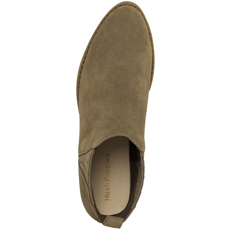 Hush Puppies Womens Isobel Chelsea Boots Taupe Suede