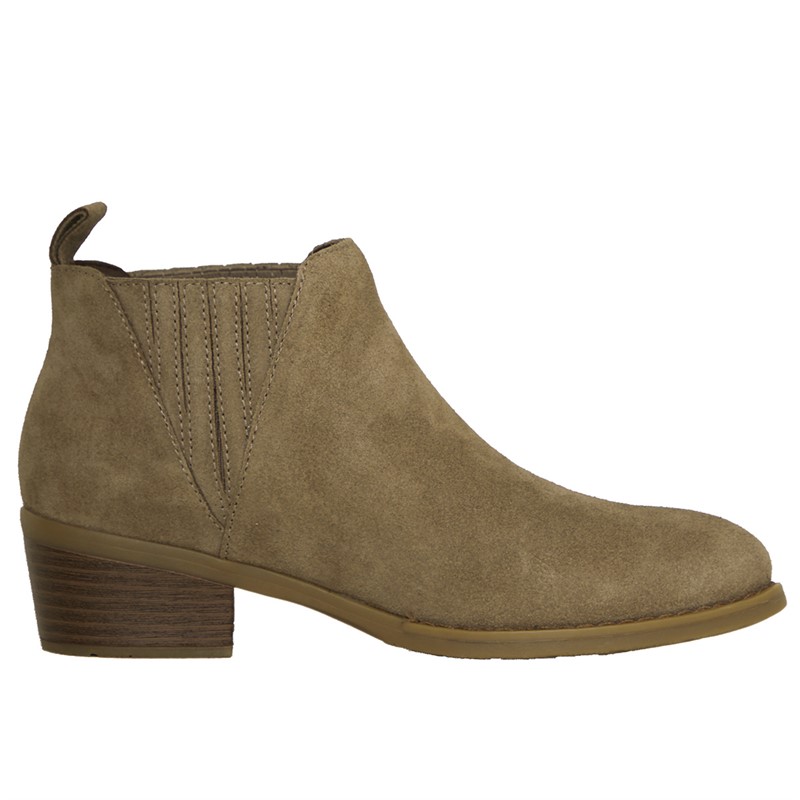 Hush Puppies Womens Isobel Chelsea Boots Taupe Suede