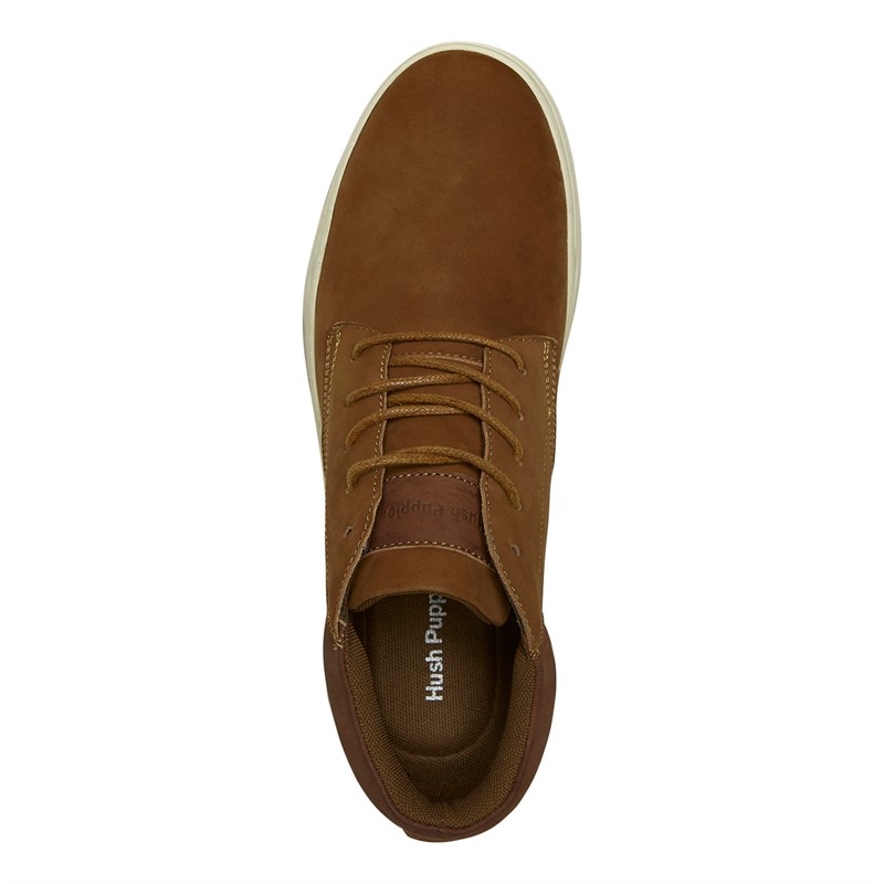 Hush Puppies Mens Bronko Chukka Boots Tan Nubuck/Brown