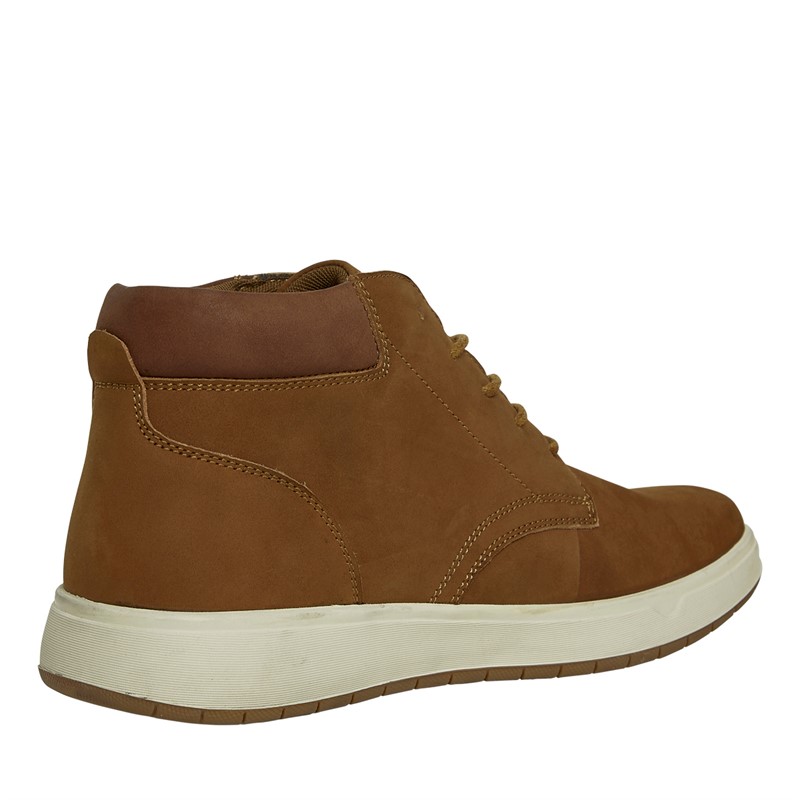 Hush Puppies Mens Bronko Chukka Boots Tan Nubuck/Brown