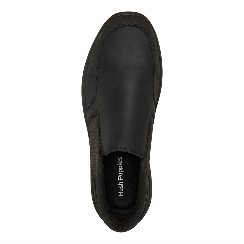 Hush Puppies Mens Breton Slip On Shoes Black