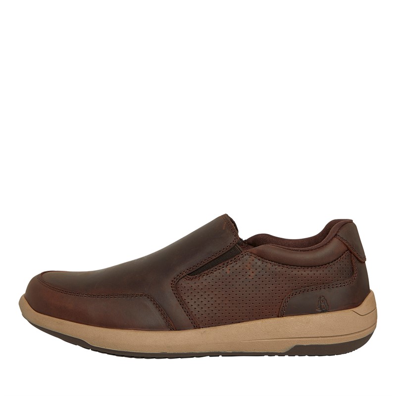 Hush Puppies Mens Breton Slip On Shoes Brown