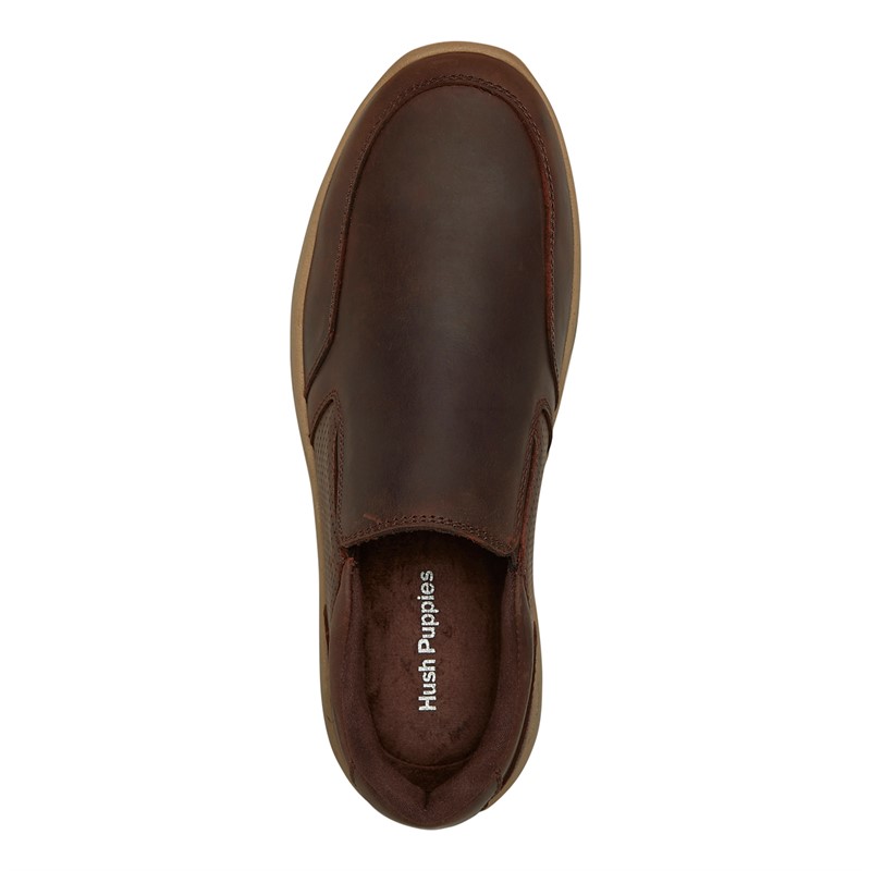 Hush Puppies Mens Breton Slip On Shoes Brown