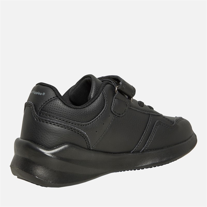 Hush Puppies Junior Boys Manta Strap Shoes Black