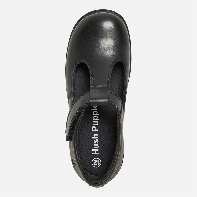 Hush Puppies Junior Girls Gracie 2 T-Bar Shoes Black