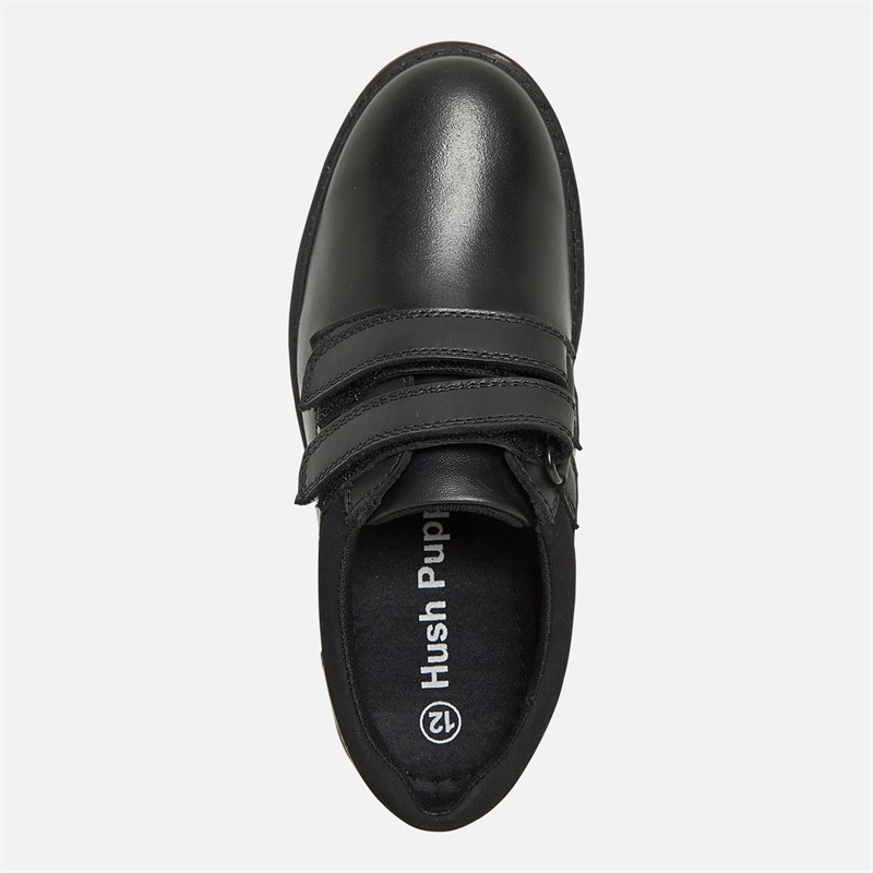 Hush Puppies Boys Matteo Twin Strap Shoes Black