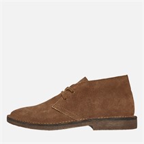 Hush Puppies Mens Sinclair Desert Boots Cognac