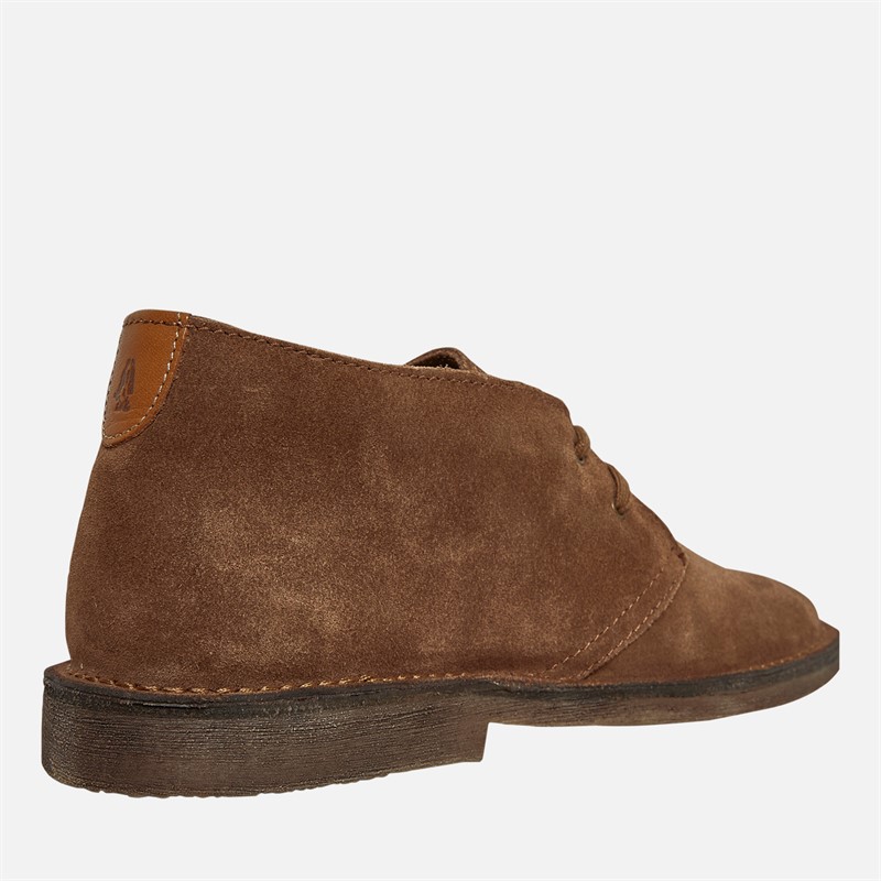 Hush Puppies Mens Sinclair Desert Boots Cognac