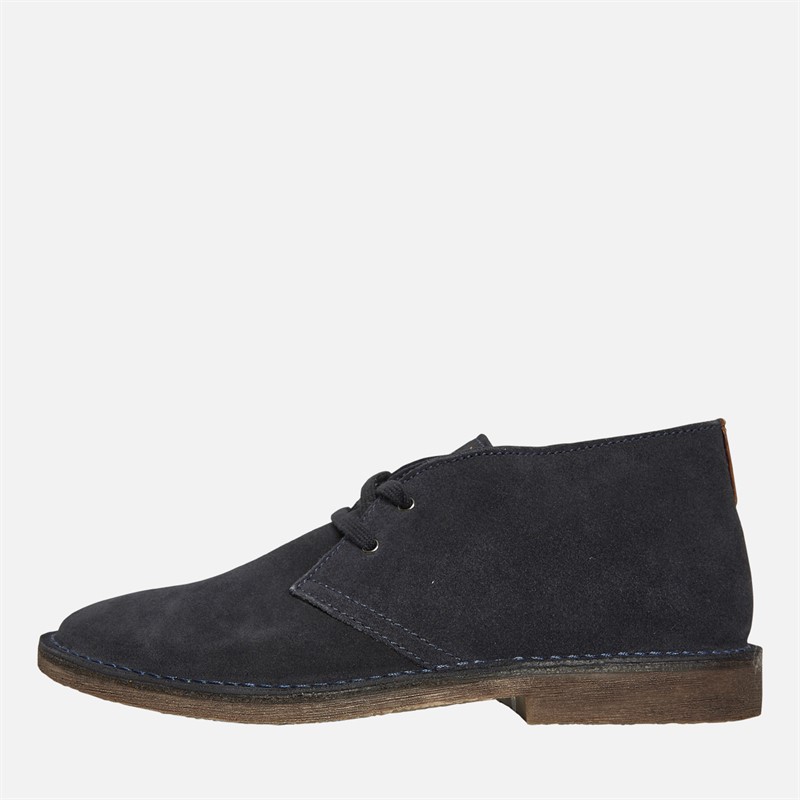 Hush Puppies Mens Sinclair Desert Boots Navy - Size 7