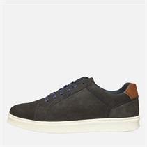 Hush Puppies Mens Madden Trainers Navy Nubuck/Tan Back Counter/Off-White Sole