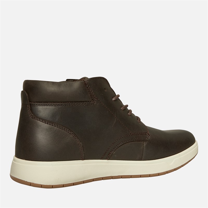 Hush Puppies Mens Bronko Chukka Boots Brown Crazy Horse Leather