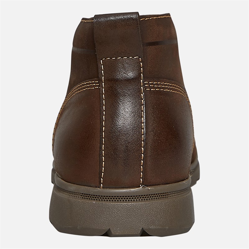 Hush Puppies Mens Tyson Chukka Boots Brown Leather