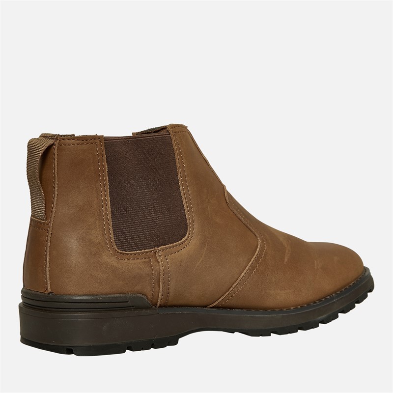 Hush Puppies Mens Dorian Chelsea Boots Brown Leather