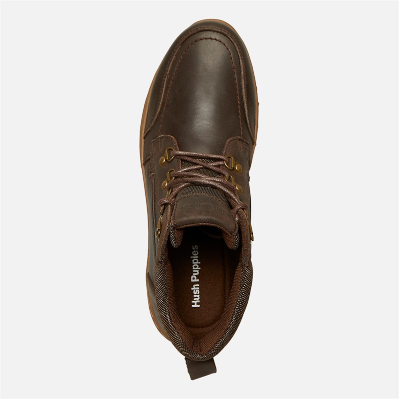 Hush Puppies Mens Nixon Chukka Boots Brown Leather