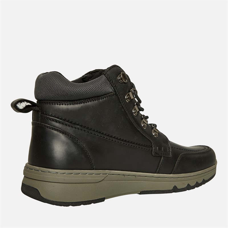 Hush Puppies Mens Nixon Chukka Boots Black Leather