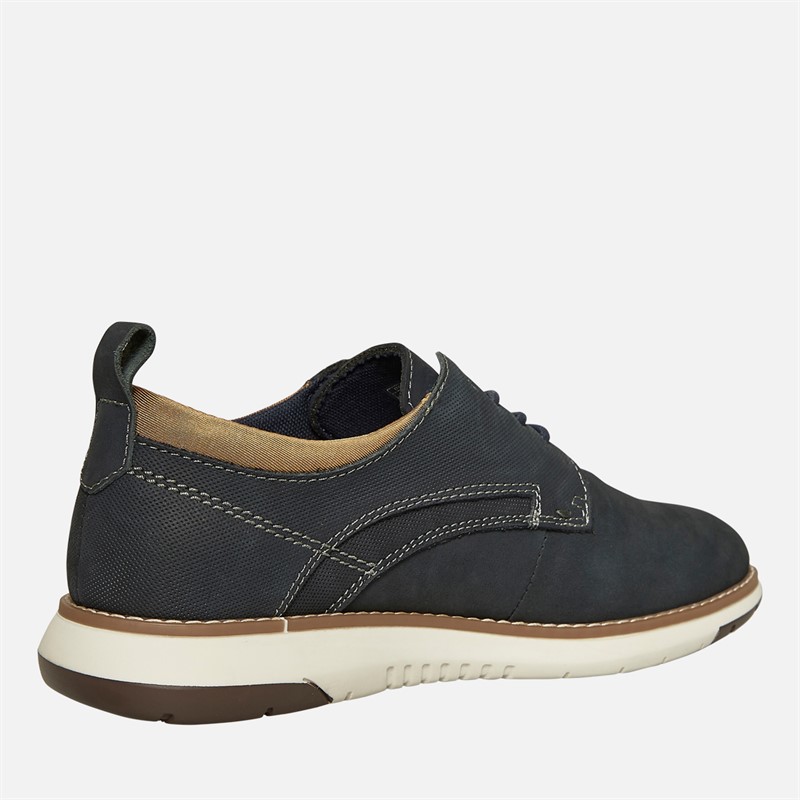 Hush Puppies Mens New Derby Lace Shoes Navy Nubuck