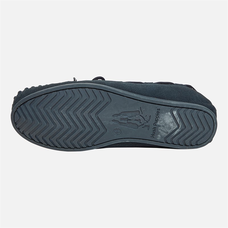 Hush Puppies Womens Allie Moccasin Slippers Navy