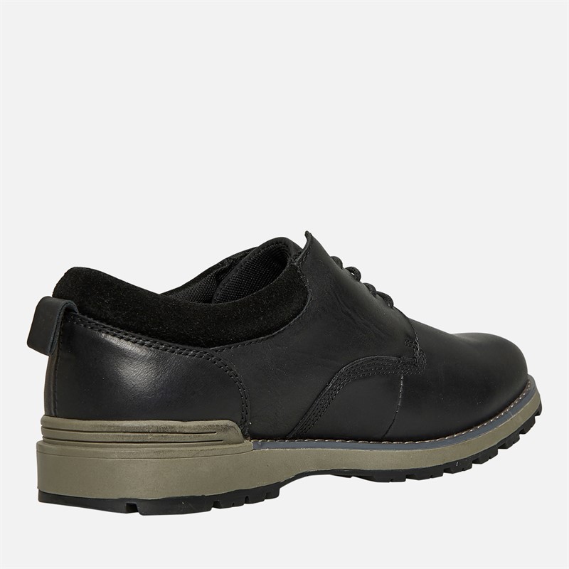 Hush Puppies Mens Dylan Derby Shoes Black/Grey