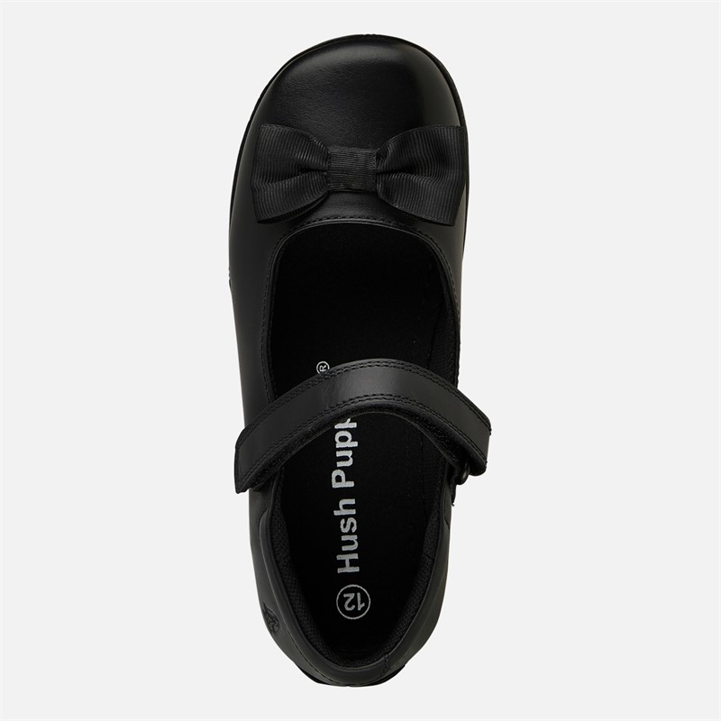 Hush Puppies Junior Girls Starmaker Bow Mary Jane Shoes Black