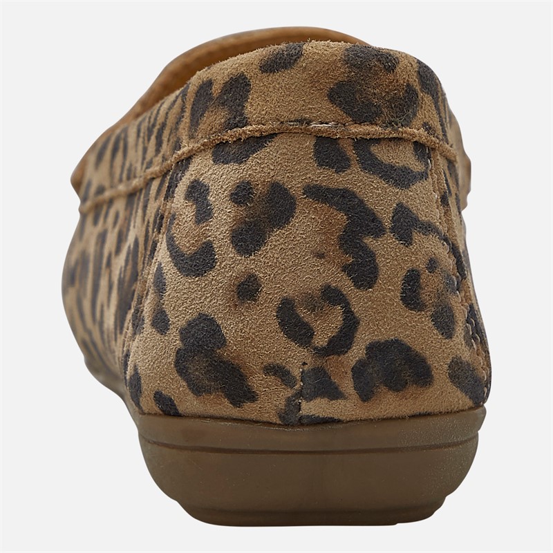 Hush Puppies Womens Margot Suede Loafers Leopard Print Suede