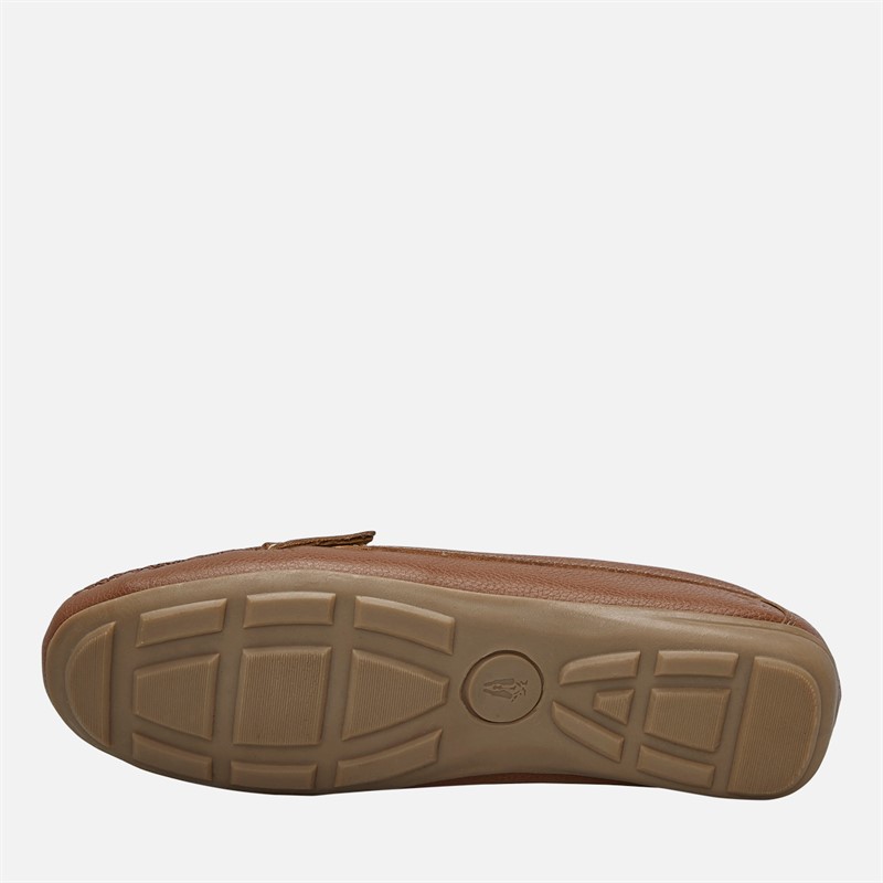 Hush Puppies Womens Margot Loafers Tan Leather/Gum Sole