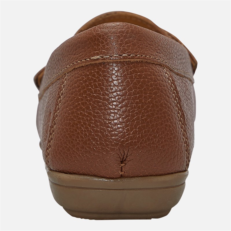 Hush Puppies Womens Margot Loafers Tan Leather/Gum Sole
