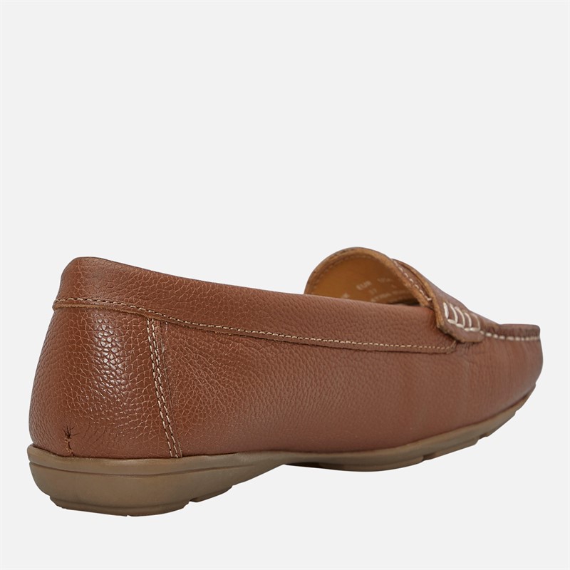 Hush Puppies Womens Margot Loafers Tan Leather/Gum Sole