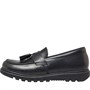 Hush Puppies Junior Faye Back To School Leather Shoes Black