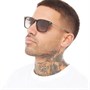 Hugo Boss Lunettes de soleil Homme Imprimé Animal Marron