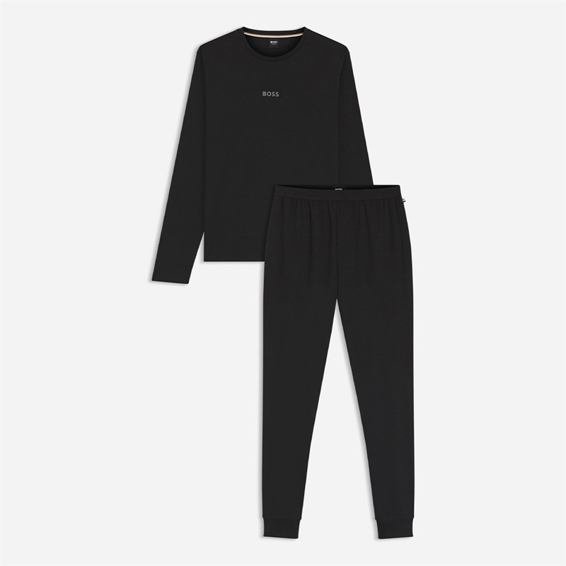 Hugo Boss Heren Weihnachts Pyjama Set Zwart - Maat L