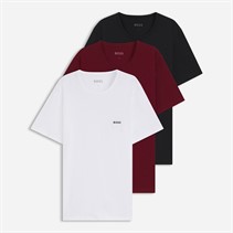 Hugo Boss Heren Drie Pak T-shirts Wit/Burgundy/Zwart