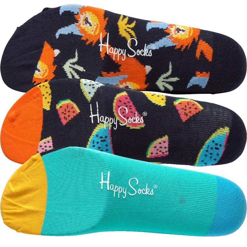 Happy Socks Mens Three Pack Socks Multi