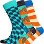 Happy Socks Mens Waterfall Three Pack Socks Multi