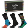 Happy Socks Mens Three Pack Socks With Gift Box Multi
