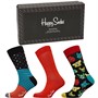 Happy Socks Mens Three Pack Socks With Gift Box Multi